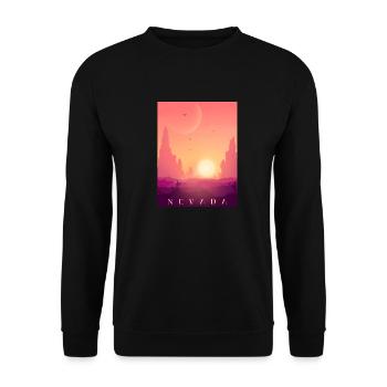 Nevada Desert - Unisex Pullover - Schwarz - Vorne - Alina (178cm) & Michal (187cm)