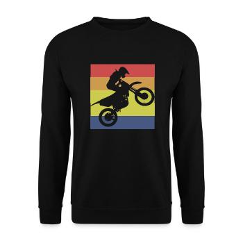 Retro Vintage Motorcycle Biker Designs T-Shirt - Sweat-shirt Unisexe - noir - Devant - Alina (178cm) & Michal (187cm)