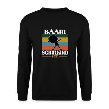 Bääm! Schoolchild 2021 School Enrolment Back to school School - Unisex Sweatshirt - black - Front - Alina (178cm) & Michal (187cm)