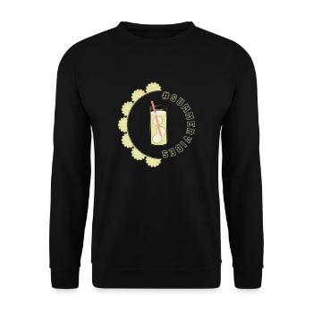 Ambiance estivale - Cucumber Design - Sweat-shirt Unisexe - noir - Devant - Alina (178cm) & Michal (187cm)