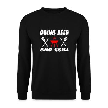 Griller - Sweat-shirt Unisexe - noir - Devant - Alina (178cm) & Michal (187cm)