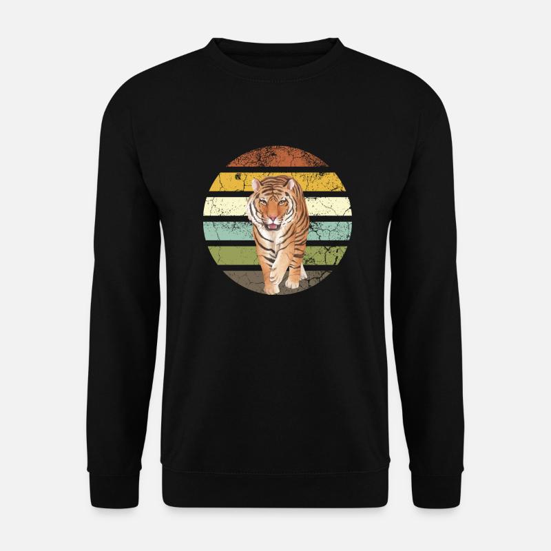 Tiger Retro Design - Unisex Pullover - Schwarz