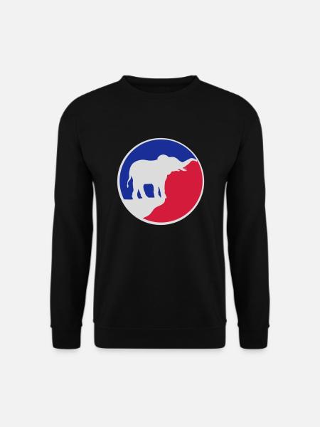 Elephant Silhouette Cliff Moon - Unisex Sweatshirt - black
