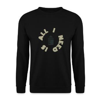 ALL I NEED IS MILK - Unisex Pullover - Schwarz - Vorne - Alina (178cm) & Michal (187cm)