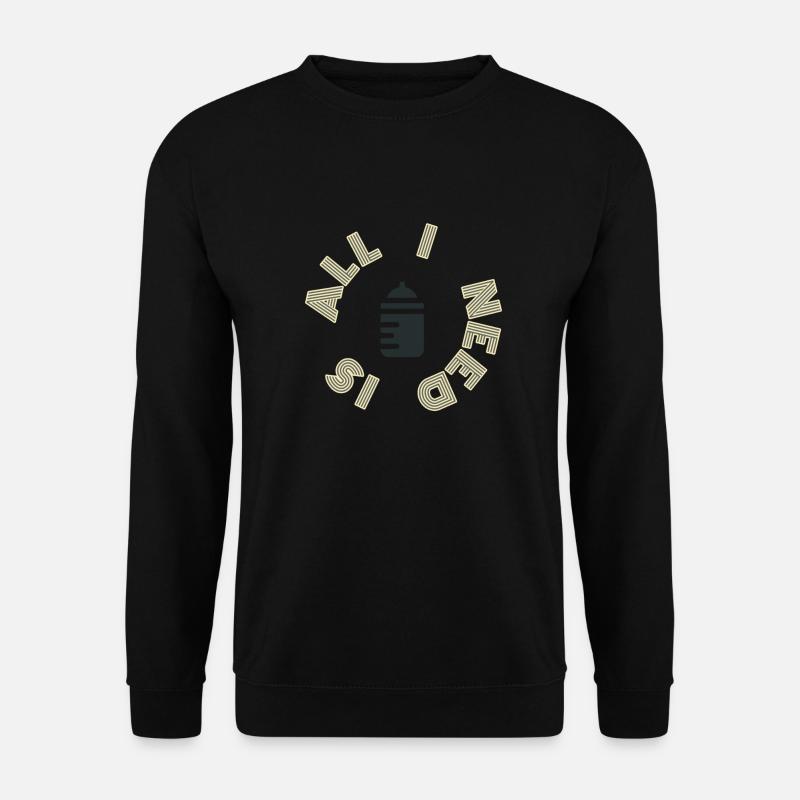 ALL I NEED IS MILK - Unisex Pullover - Schwarz