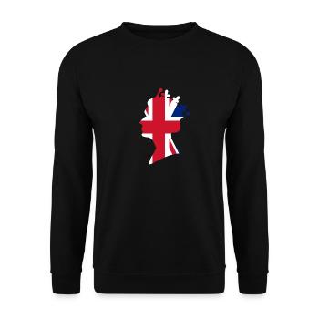 Elizabeth II - Sweat-shirt Unisexe - noir - Devant - Alina (178cm) & Michal (187cm)