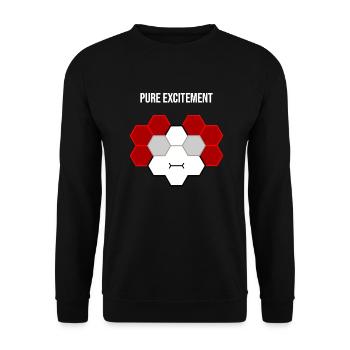 Pure excitement - Unisex Sweatshirt - black - Front - Alina (178cm) & Michal (187cm)