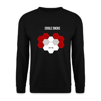 Coole Socke - Unisex Pullover - Schwarz - Vorne - Alina (178cm) & Michal (187cm)