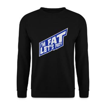 im fat lets party - Unisex Pullover - Schwarz - Vorne - Alina (178cm) & Michal (187cm)