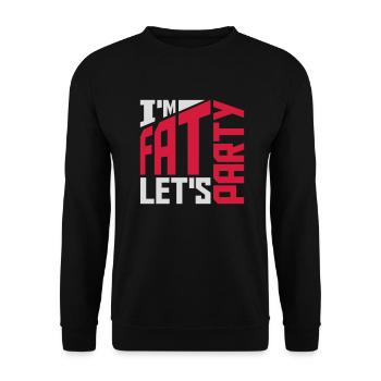 im fat lets party - Unisex Pullover - Schwarz - Vorne - Alina (178cm) & Michal (187cm)
