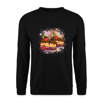 Cake - Unisex Sweatshirt - black - Front - Alina (178cm) & Michal (187cm)