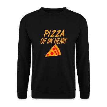 Pizza - Unisex Pullover - Schwarz - Vorne - Alina (178cm) & Michal (187cm)