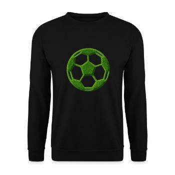 Icon of classic football in grass look green - Unisex Sweatshirt - black - Front - Alina (178cm) & Michal (187cm)