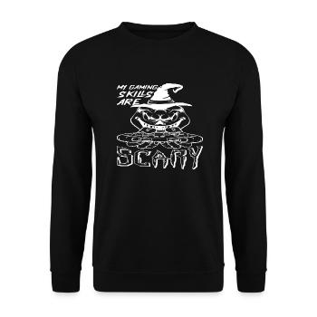 My Gaming Skills are Scary - Unisex Sweatshirt - black - Front - Alina (178cm) & Michal (187cm)