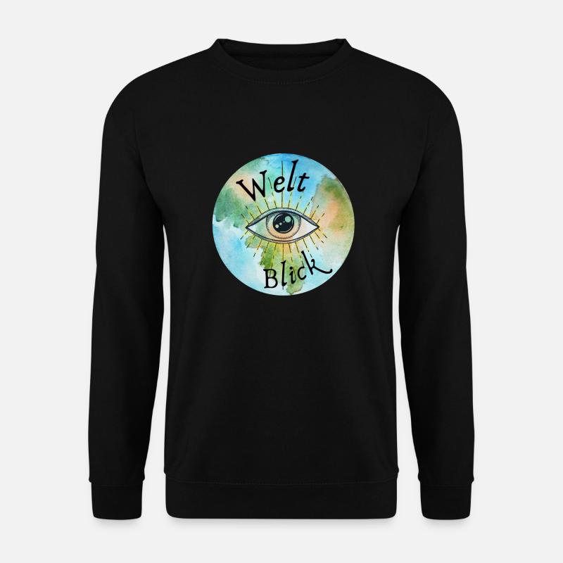 Weltblick Aquarell Design - Unisex Pullover - Schwarz