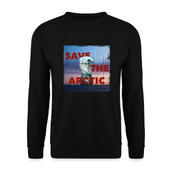 Save The Arctic - Unisex Sweatshirt - black - Front - Alina (178cm) & Michal (187cm)