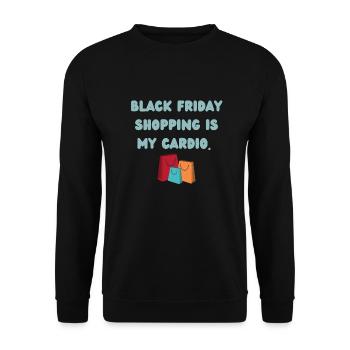 Shopping addict | Black Friday - Sweat-shirt Unisexe - noir - Devant - Alina (178cm) & Michal (187cm)