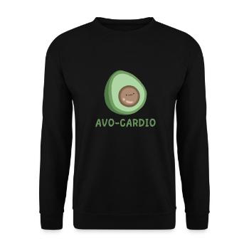 avo-cardio - Unisex Sweatshirt - black - Front - Alina (178cm) & Michal (187cm)