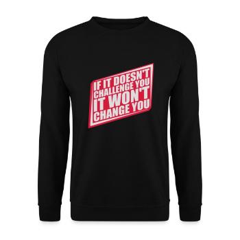 Séance d’entraînement Fitness Motivation Citation - Sweat-shirt Unisexe - noir - Devant - Alina (178cm) & Michal (187cm)