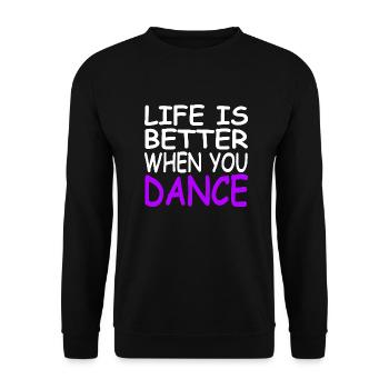 Dance - Unisex Sweatshirt - black - Front - Alina (178cm) & Michal (187cm)