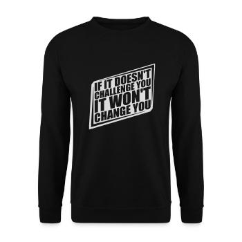 Workout Fitness Motivation Quote - Unisex Sweatshirt - black - Front - Alina (178cm) & Michal (187cm)