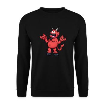 Diable maléfique - Sweat-shirt Unisexe - noir - Devant - Alina (178cm) & Michal (187cm)