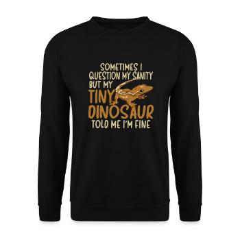 Lézard Gecko couronné Herpétologiste des reptiles - Sweat-shirt Unisexe - noir - Devant - Alina (178cm) & Michal (187cm)