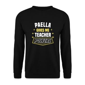 Paella me donne des pouvoirs de professeur drôle de professeur - Sweat-shirt Unisexe - noir - Devant - Alina (178cm) & Michal (187cm)