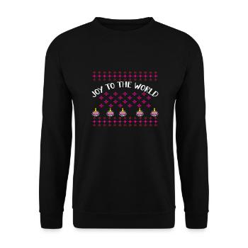 Joy to the World - Unisex Pullover - Schwarz - Vorne - Alina (178cm) & Michal (187cm)