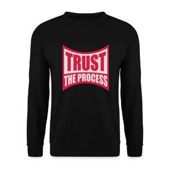 faire confiance au processus Devis - Sweat-shirt Unisexe - noir - Devant - Alina (178cm) & Michal (187cm)