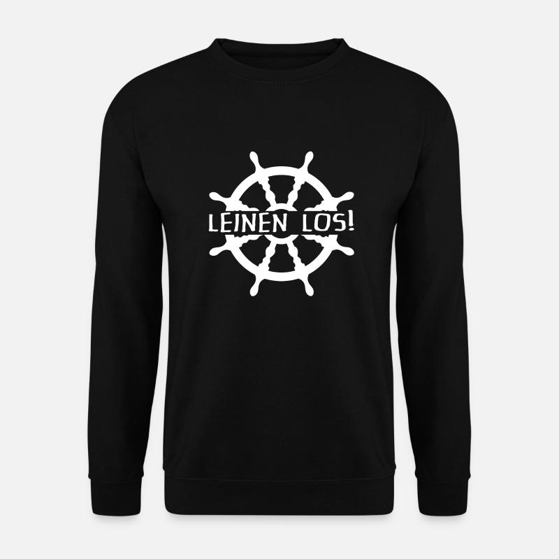 Leinen los - Steuerrad für die große Fahrt - Unisex Pullover - Schwarz