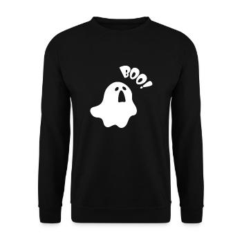Halloween Boo - Unisex Sweatshirt - black - Front - Alina (178cm) & Michal (187cm)