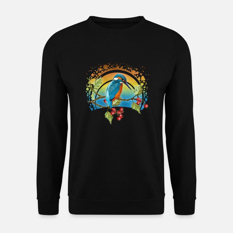 Bunter Vogel - Unisex Pullover - Schwarz