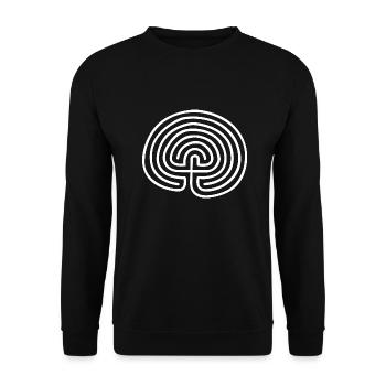 Labyrinth (white) - Unisex Sweatshirt - black - Front - Alina (178cm) & Michal (187cm)