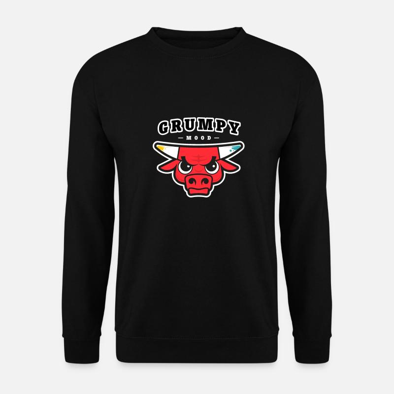 baby bull grumpy mood - Unisex Sweatshirt - black