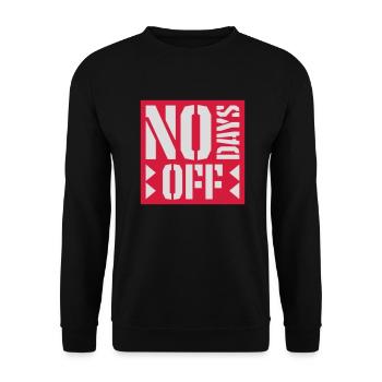 pas de jours de congé devis - Sweat-shirt Unisexe - noir - Devant - Alina (178cm) & Michal (187cm)
