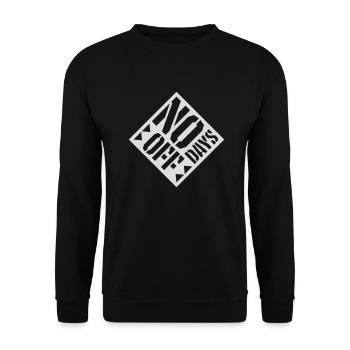 pas de jours de congé devis - Sweat-shirt Unisexe - noir - Devant - Alina (178cm) & Michal (187cm)