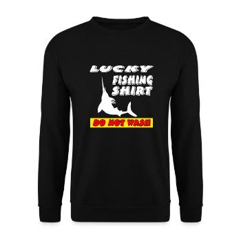 Angeln - Unisex Pullover - Schwarz - Vorne - Alina (178cm) & Michal (187cm)
