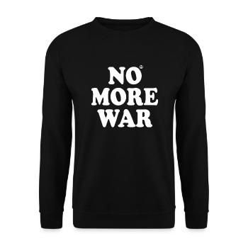 No more war - Unisex Pullover - Schwarz - Vorne - Alina (178cm) & Michal (187cm)