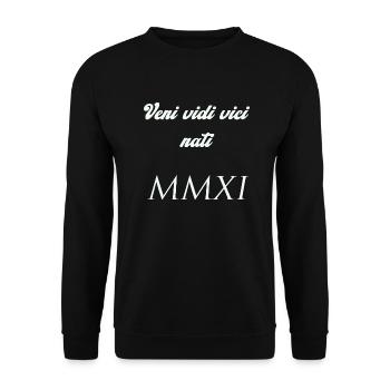2011 - Unisex Pullover - Schwarz - Vorne - Alina (178cm) & Michal (187cm)