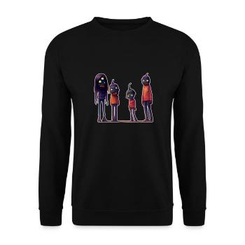 Pumpkin Zombie Halloween Family - Unisex Sweatshirt - black - Front - Alina (178cm) & Michal (187cm)