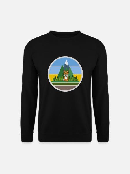 The Mountain Calls: Mountain Fox - Unisex Sweatshirt - black