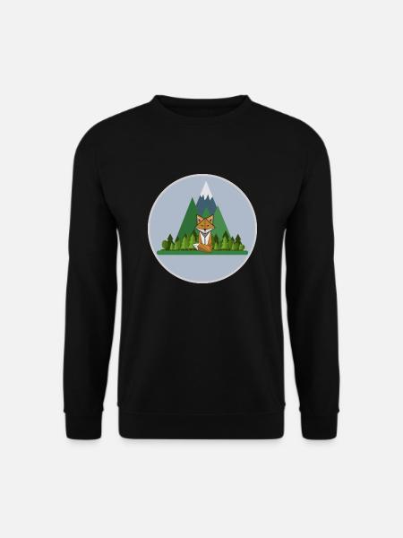 The Mountain Calls: Fox - Unisex Sweatshirt - black