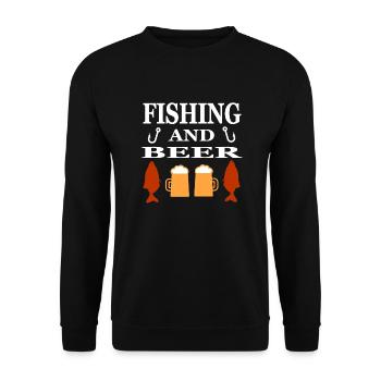 Angling - Unisex Sweatshirt - black - Front - Alina (178cm) & Michal (187cm)