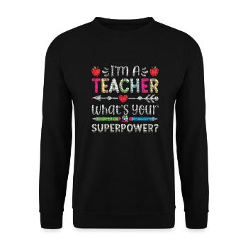 Étudiant 2023 Diplôme d’école d’enseignant d’étudiant du secondaire - Sweat-shirt Unisexe - noir - Devant - Alina (178cm) & Michal (187cm)