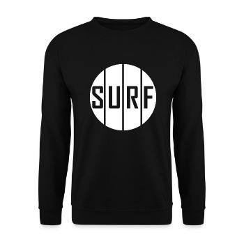 Surfing Surfboard Surfer Geschenksidee - Unisex Pullover - Schwarz - Vorne - Alina (178cm) & Michal (187cm)