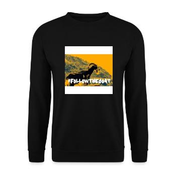Follow the Goat - Unisex Pullover - Schwarz - Vorne - Alina (178cm) & Michal (187cm)