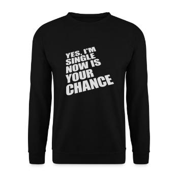 single now your chance - Unisex Pullover - Schwarz - Vorne - Alina (178cm) & Michal (187cm)