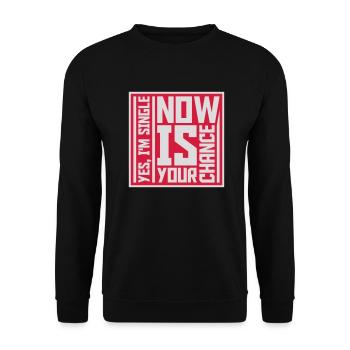 single now your chance - Unisex Pullover - Schwarz - Vorne - Alina (178cm) & Michal (187cm)