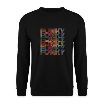 Funky Retro - Unisex Sweatshirt - black - Front - Alina (178cm) & Michal (187cm)